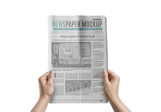Holding Newspaper