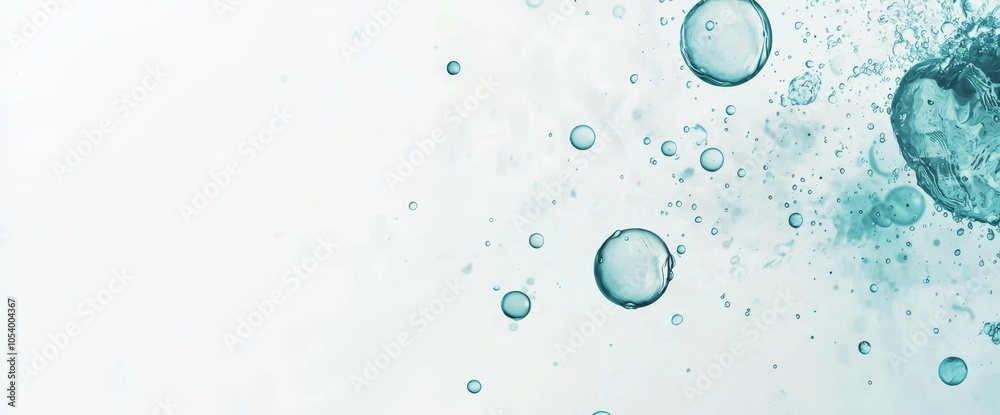 Poster oxygen bubbles from water. isolated transparent background
