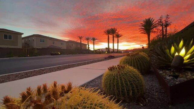 Summerlin West, Las Vegas, Nevada, sunset, sky
