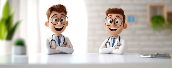 Friendly Doctors Discussing Health with Patients