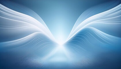 Obraz premium Background colored the while providing a calming reative gradient light blue hues beam wings shape