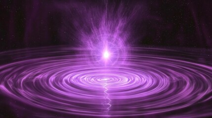 Fototapeta premium An Abstract Visualization of a Magnetic Field with Glowing Lines and Arrows Illustrating the Flow of Magnetic Force Encircling a Central Object in a Dark, Vacant Space.