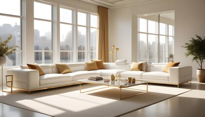 Fototapeta premium Photo interior modern design room 3d illustration