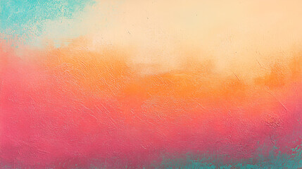Fototapeta premium Tropical Grainy Gradient with Pink, Orange, and Turquoise Background