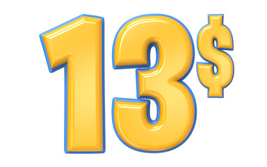 Obraz premium Number Percent Blue With Yellow 3D Render