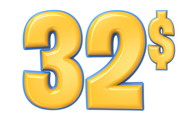 Obraz premium Number Percent Blue With Yellow 3D Render