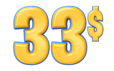 Obraz premium Number Percent Blue With Yellow 3D Render