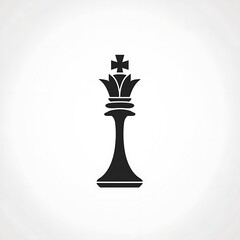 Fototapeta premium Black chess queen icon.