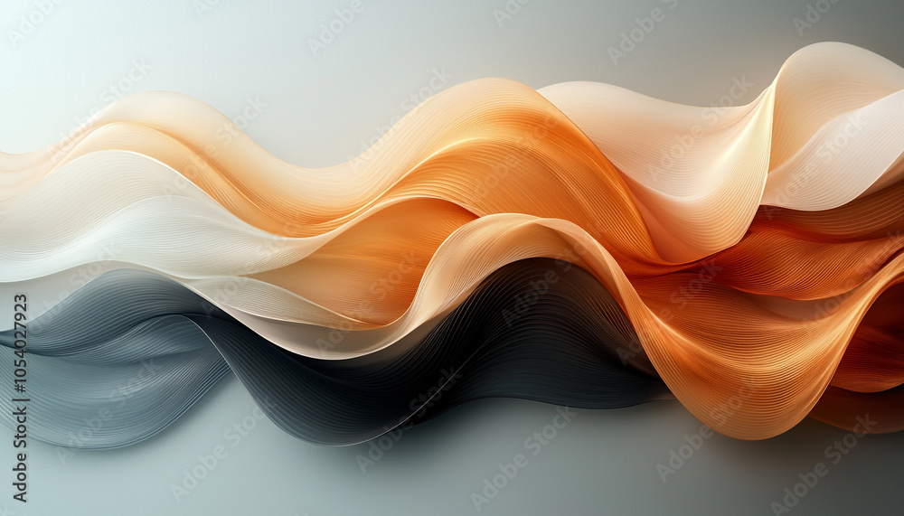 Wall mural vibrant colors flowing in futuristic wave pattern motion generated by ai