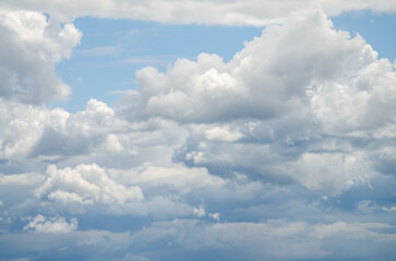 Bright sky with a lot of clouds
