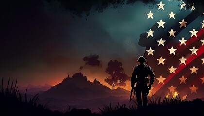 Fototapeta premium Veterans day background wallpaper
