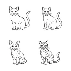 Fototapeta premium Cat silhouette vector 