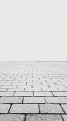 Minimalist White Brick Background for Design Use