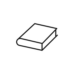 Book icon outline collection or set in black and white