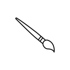 Fototapeta premium Brush icon outline collection or set in black and white