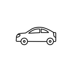 Fototapeta premium Car icon outline collection or set in black and white