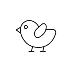 Chick icon outline collection or set in black and white