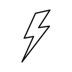 Flash icon outline collection or set in black and white