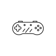 Gamepad icon outline collection or set in black and white
