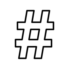 Obraz premium Hashtag icon outline collection or set in black and white