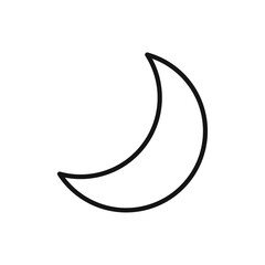 Obraz premium Moon icon outline collection or set in black and white