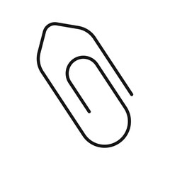 Paperclip icon outline collection or set in black and white