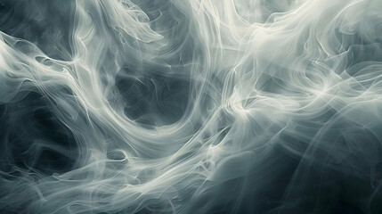 Obraz premium Abstract smoke-like lines and swirls in shades of white and grey.