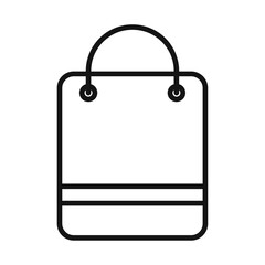 Shopping bag icon outline collection or set in black and white