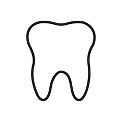 Obraz premium Tooth icon outline collection or set in black and white