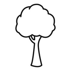 Tree icon outline collection or set in black and white