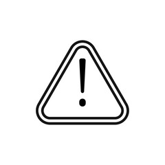 Warning icon outline collection or set in black and white