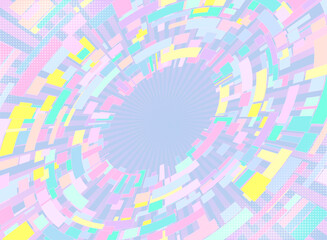 未来感あるトンネルワープのようなデジタルポップな背景