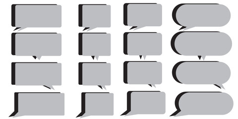 Obraz premium Speech bubble, speech balloon, chat bubble line art vector icon for apps and websites.