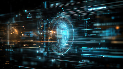 digital blueprint of futuristic business plan for 2025, showcasing advanced technology and data visualization. image conveys innovation and strategic planning in tech driven world