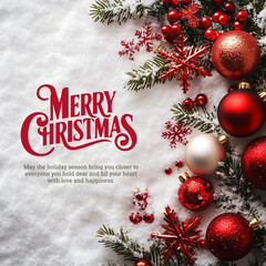 Merry Christmas social media post design