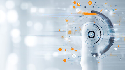 Obraz premium Digital technology and innovation are represented in this futuristic image, showcasing hand interacting with abstract data and graphical elements. design emphasizes connectivity and advanced