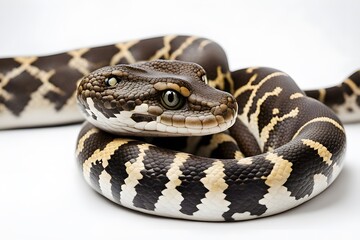 Obraz premium Carpet python on white background, Ai Generated