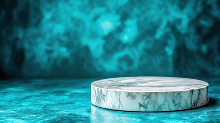 Fototapeta premium Sleek Marble Podium Setup on Elegant Background
