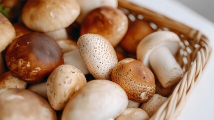 boletus mushrooms, porcini mushrooms. autumn seasonal background