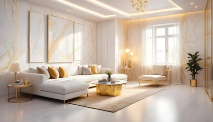 Obraz premium Photo interior modern design room 3d design