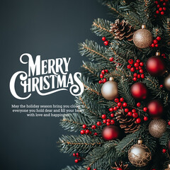 Obraz premium Christmas social media post