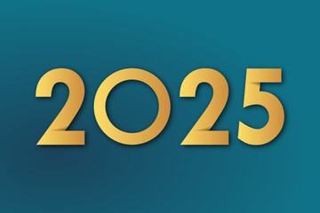 Happy new year - best wishes 2025 with colorful number. Perfect vector for poster, banner, greeting and new year 2025 celebration.