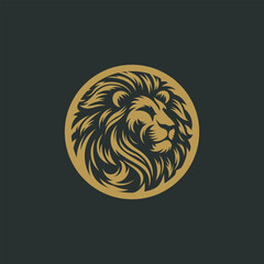 lion head logo vector design illustration © Been ink