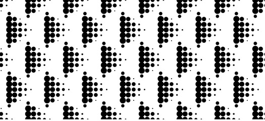 black halftone triangles seamless pattern