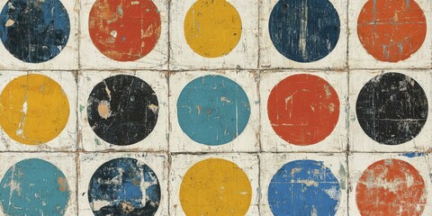 Abstract Geometric Circles Art Print - Minimalist Wall Decor