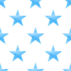 Blue star foil pattern on white background. seamless. Luxury wallpaper. Illustration
