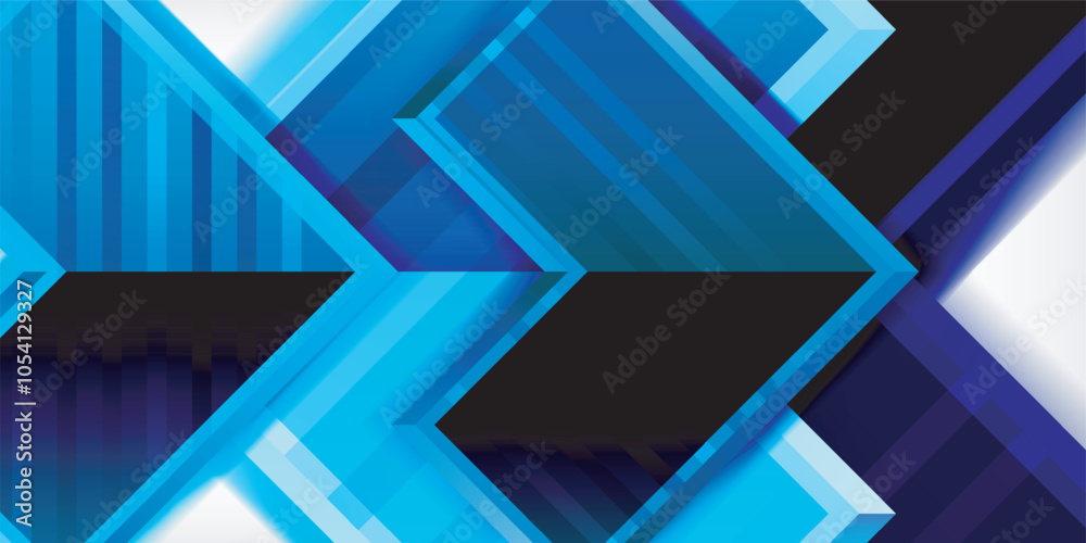 Poster Arrow symbols created with 3d effects and line texture geometric abstract background