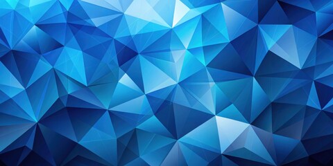 Fototapeta premium Abstract Geometric Pattern of Interlocking Triangles with Gradient Blue Hues and Subtle Lines