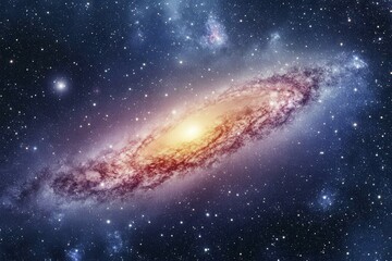 Spiral Galaxy in Deep Space: A Cosmic Tapestry of Stars and Nebulae