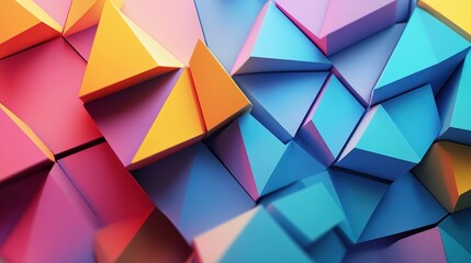 Fototapeta premium An abstract background featuring a geometric pattern of overlapping polygons, creating depth